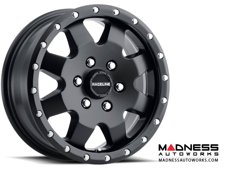 Jeep Custom Wheels (1) - Raceline - 935B - 16"x8" - Defender Black